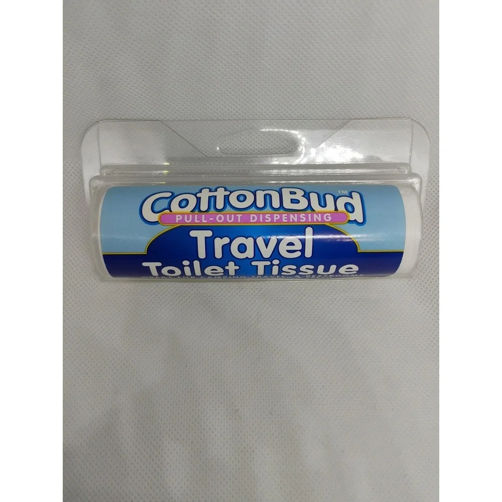 Cotton Buds Vintage NOS Pull Out Dispensing Travel Toilet Tissue 1999 Cottonbuds